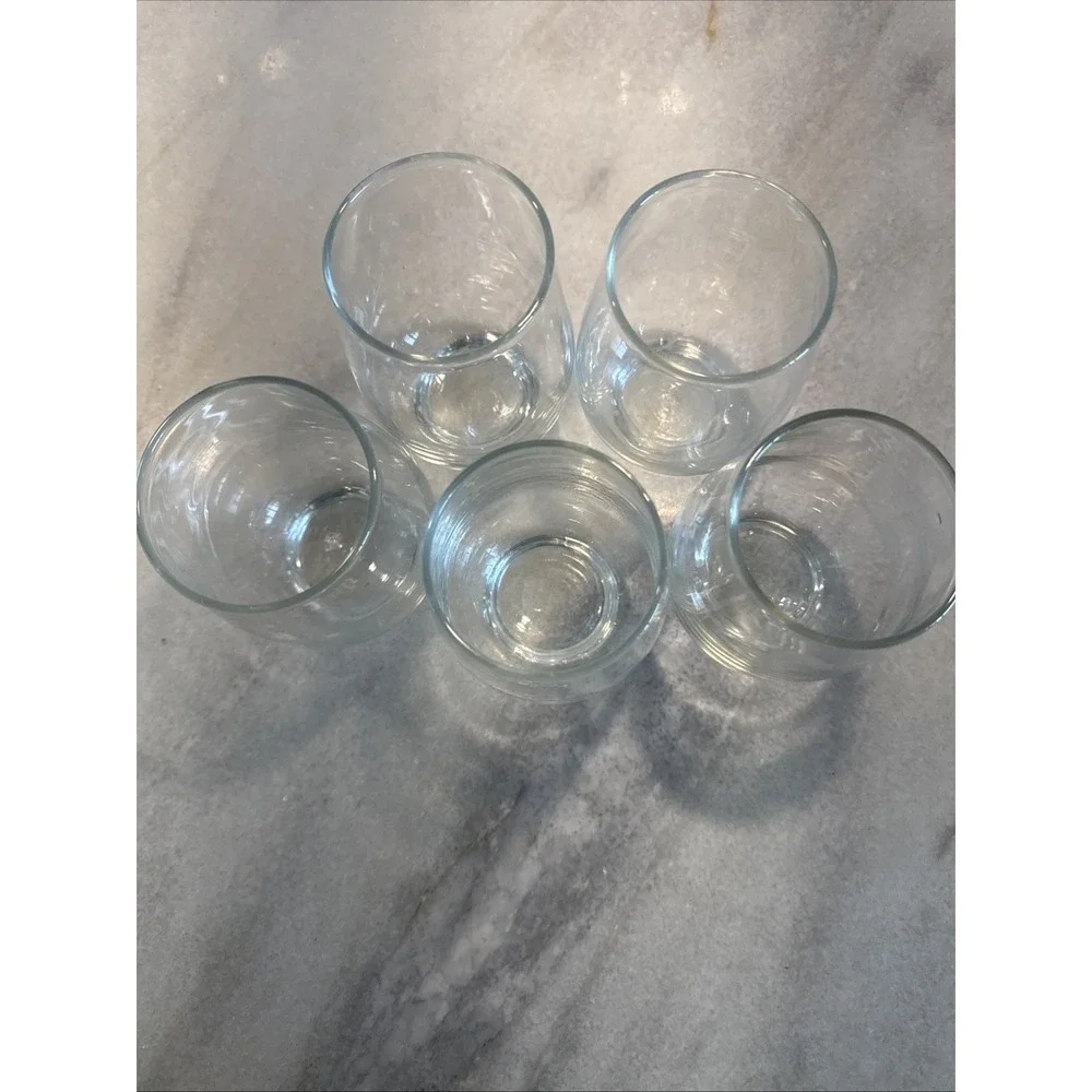 Set Of 5 Vintage Drinking Glass Libbey TEMPO‎ Clear Wine 12oz GW052